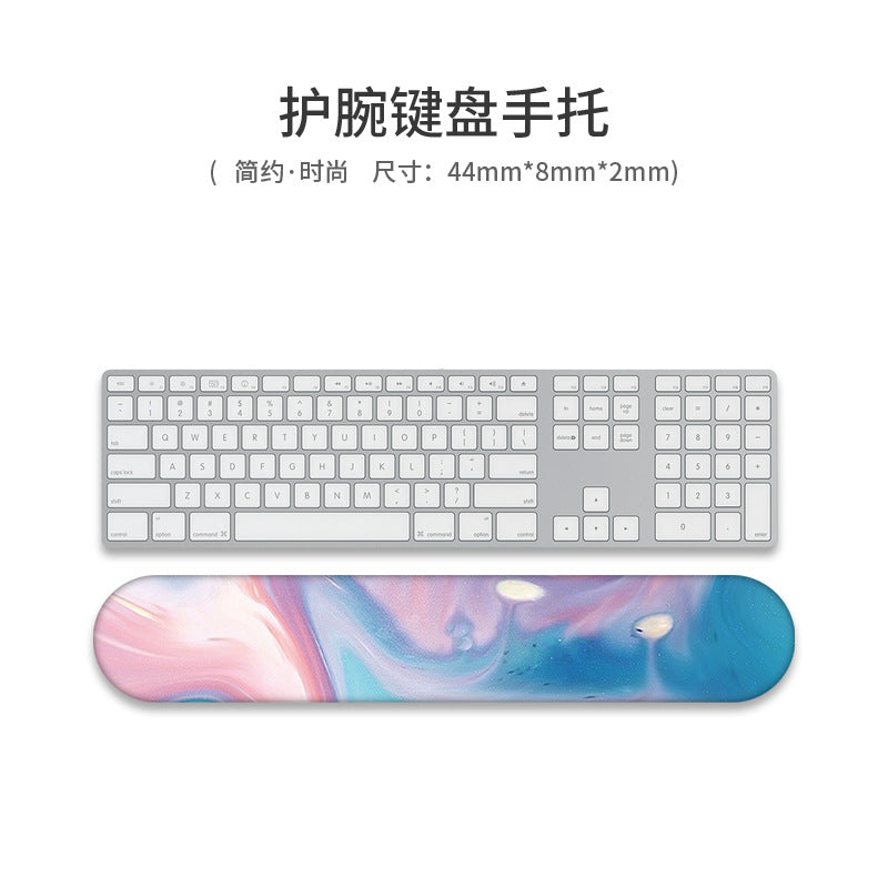 Custom Memory Foam Wrist Support Mouse Pad & Keyboard Rest for Ergonomic Comfort - Vibrant Designs