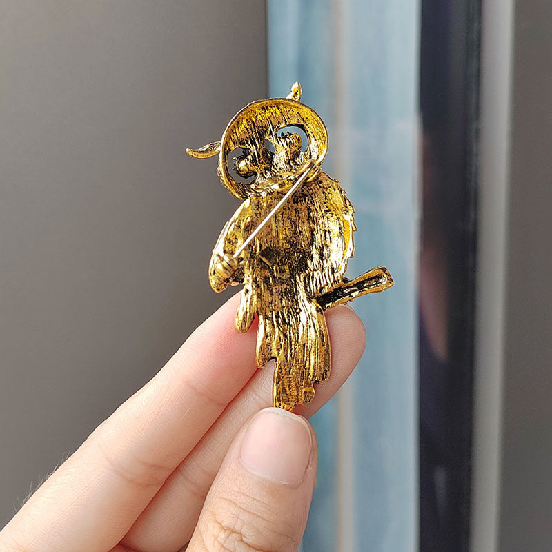 Alloy owl fashion accessory with crystals image 7