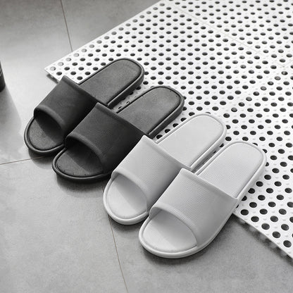 stylish couple slippers display