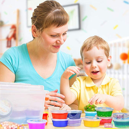 24-Color Crystal Slime Kit - Ultimate DIY Fun for All Ages