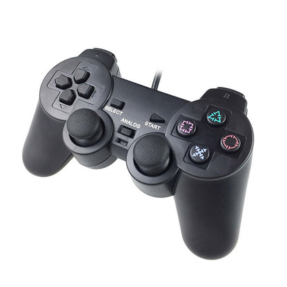 PS2 Wired Game Controller with Dual Vibration Motors - Ultimate Gaming Experience