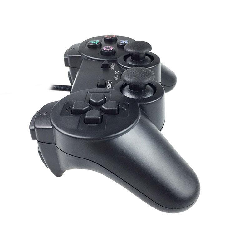 PS2 Wired Game Controller with Dual Vibration Motors - Ultimate Gaming Experience