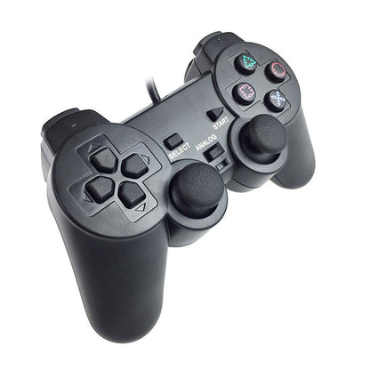 PS2 Wired Game Controller with Dual Vibration Motors - Ultimate Gaming Experience