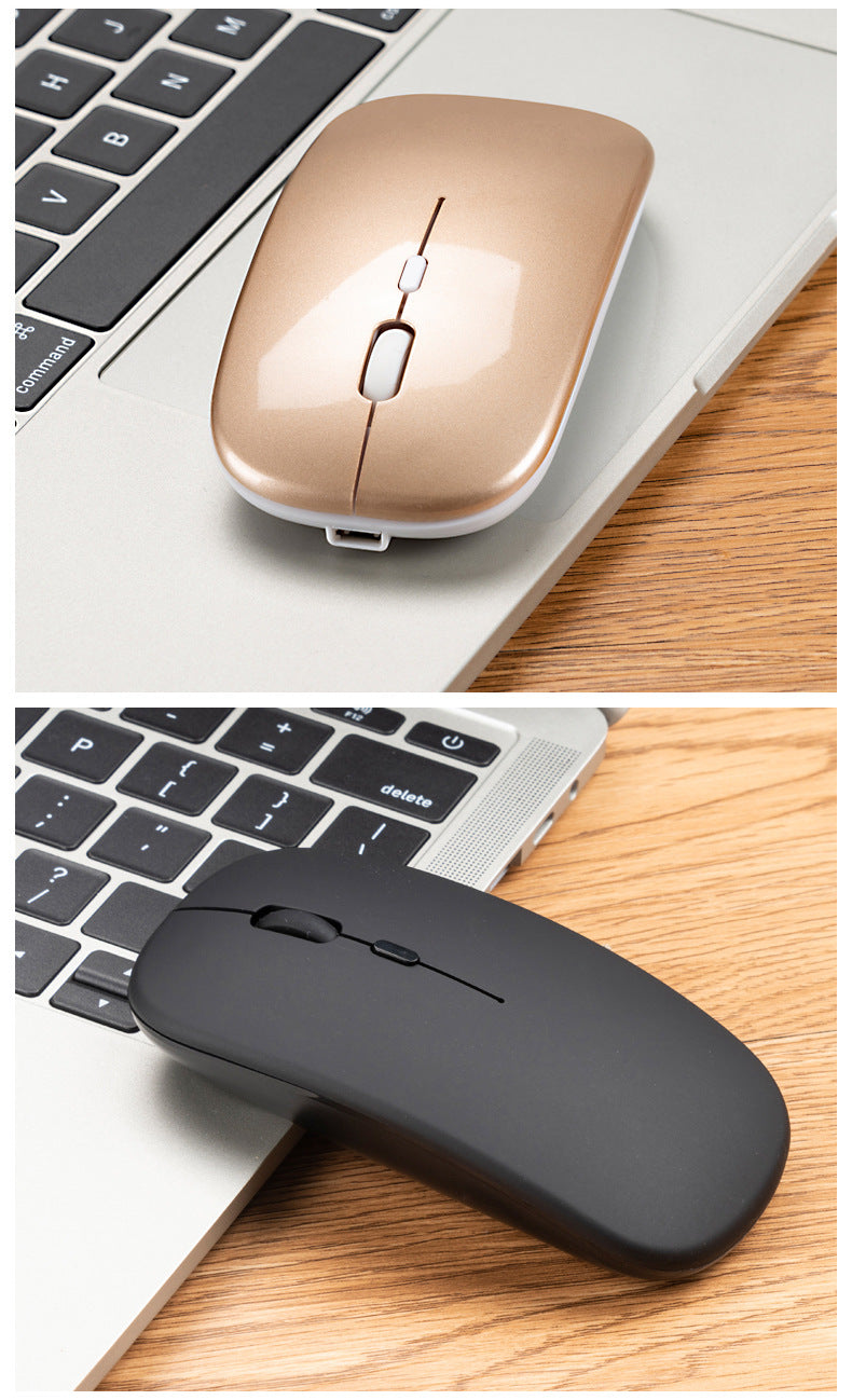 Wireless Bluetooth Dual-Mode Mouse - Silent & Rechargeable Gaming Mouse for Laptops - 2.4G Light-Up Wireless Mouse