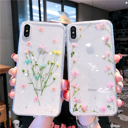 pressed flower iPhone case