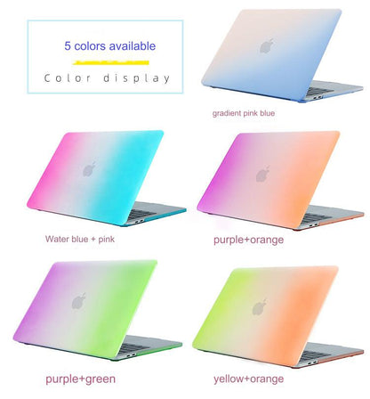 Stylish MacBook Pro & Air Protective Case - Pink Blue Gradient Shell for 13-16 Inch Models