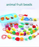 42-piece Fruit & Animal Bead Stringing Set (Plastic Box) (Pack of 1)