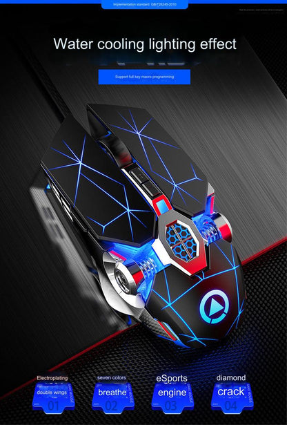 Ergonomic Gaming Mouse with 3200 DPI – USB Wired, 7 Programmable Buttons, RGB Lighting, Silent Clicks – Ideal for Gamers & Professionals