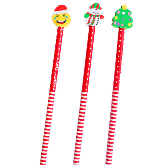 Creative Cartoon Eraser Head Pencil Set - Perfect for Kids & Students - Fun Writing Supplies - HB Lead Pencils - Gift for School