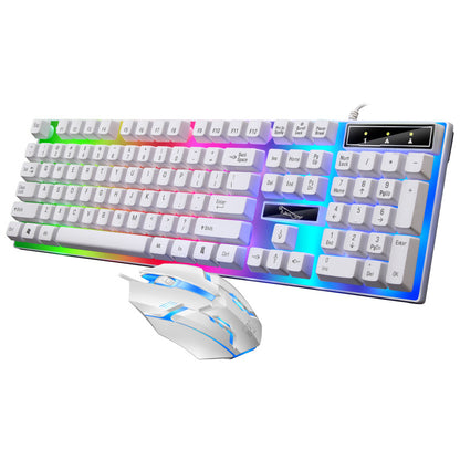 G21B Wired RGB Gaming Keyboard and Mouse Set - USB Backlit Mechanical Feel Combo