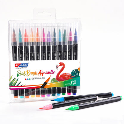 Skyglory Watercolor Brush Pen Set - 36 Vibrant Washable Colors for Art and Craft Projects