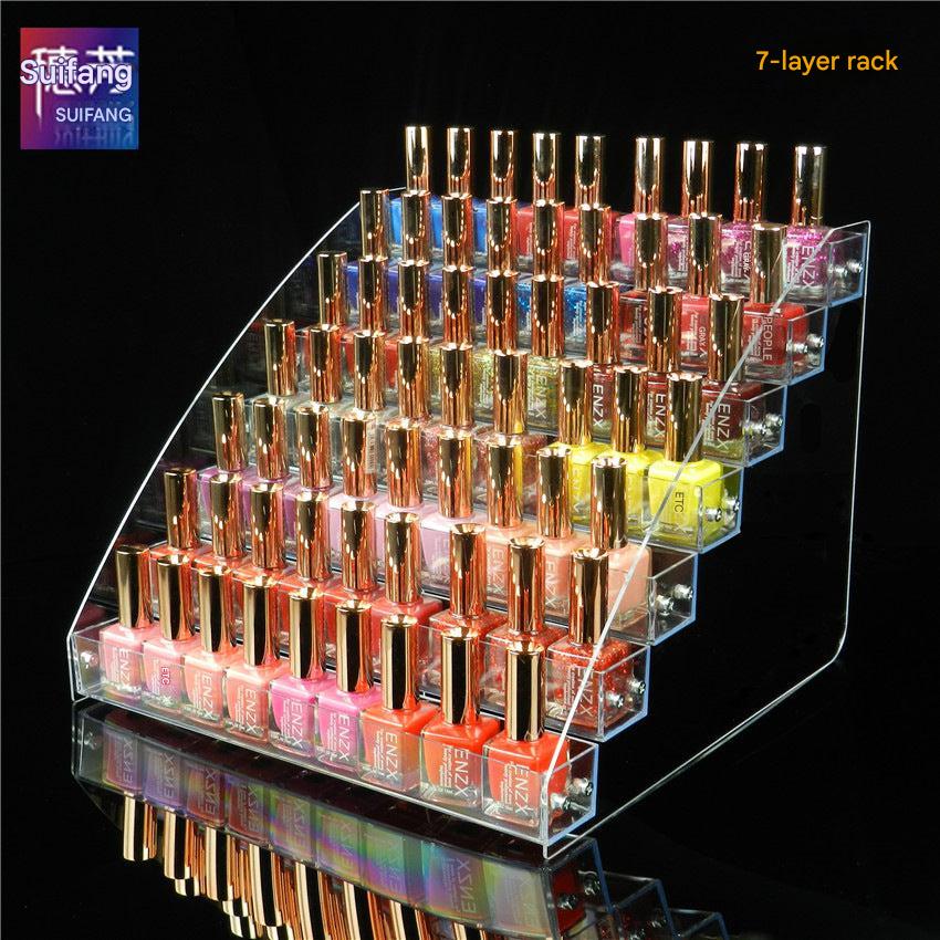 close-up of PS acrylic beauty product organizer