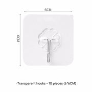 Transparent Hooks (10-Pack) (Pack of 2)