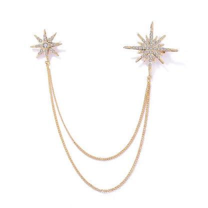 Durable electroplated star brooch