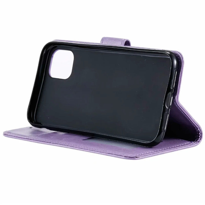 Stylish Leather Phone Wallet Case for iPhone 15/16 & Samsung Galaxy - Multiple Colors