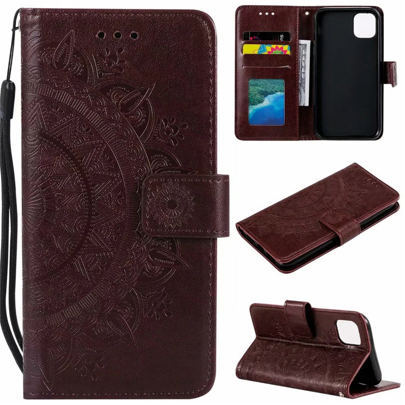 Stylish Leather Phone Wallet Case for iPhone 15/16 & Samsung Galaxy - Multiple Colors