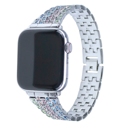 Luxury Diamond-Studded Metal Apple Watch Band - Compatible with All Models