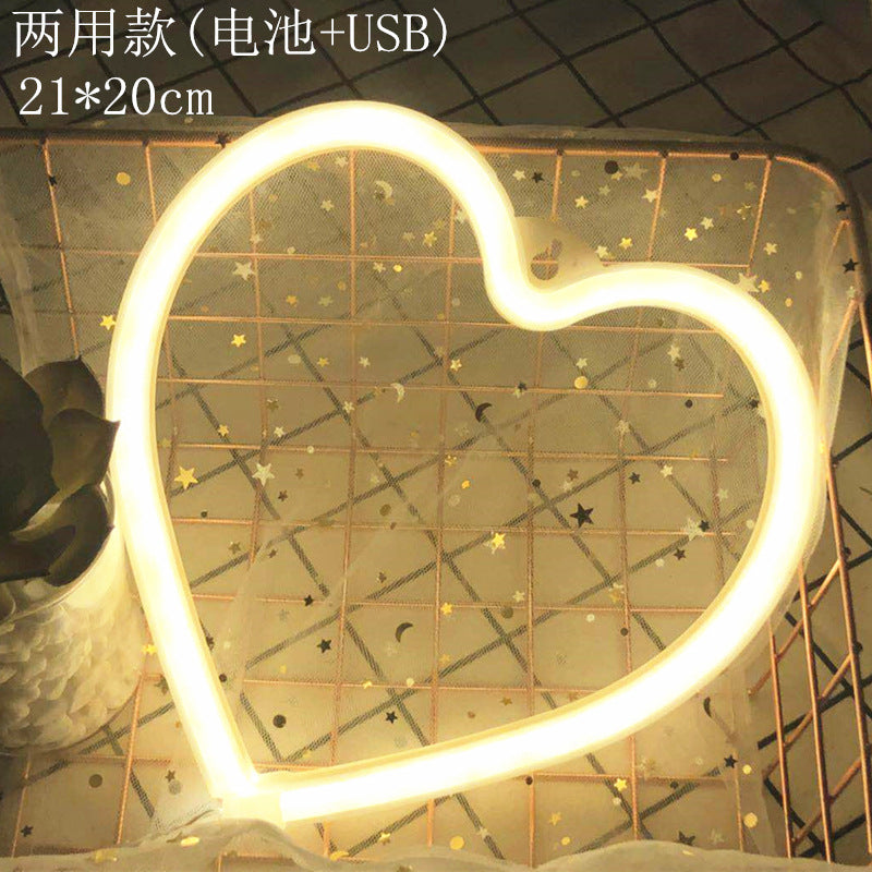 fun heart shaped neon light