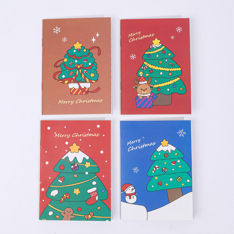 Santa and reindeer decorated notebook