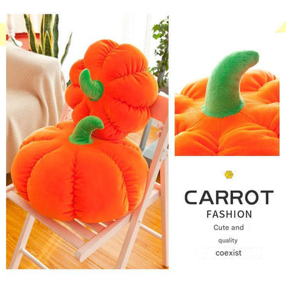 Plush pumpkin pillow