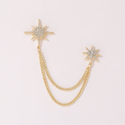 Durable electroplated star brooch