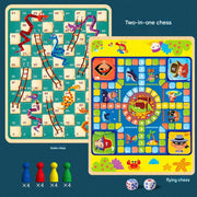 Two-in-One Color Box Packaging [Snake Chess + Flying Chess] (Pack of 2)