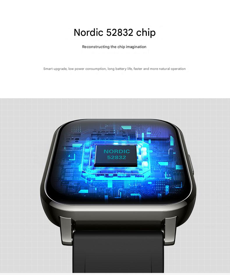 P25 Smartwatch side profile showing fitness tracking features