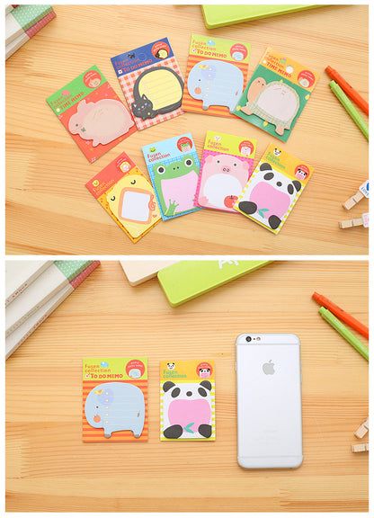 cartoon zoo animal sticky note cat