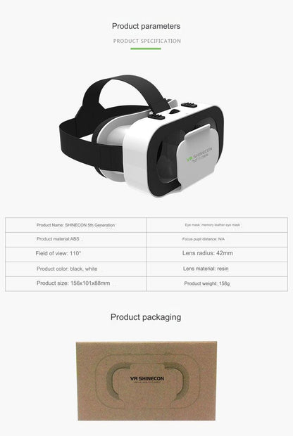 VRSHINECON G05a 3D Virtual Reality Glasses - Immerse in a New Dimension