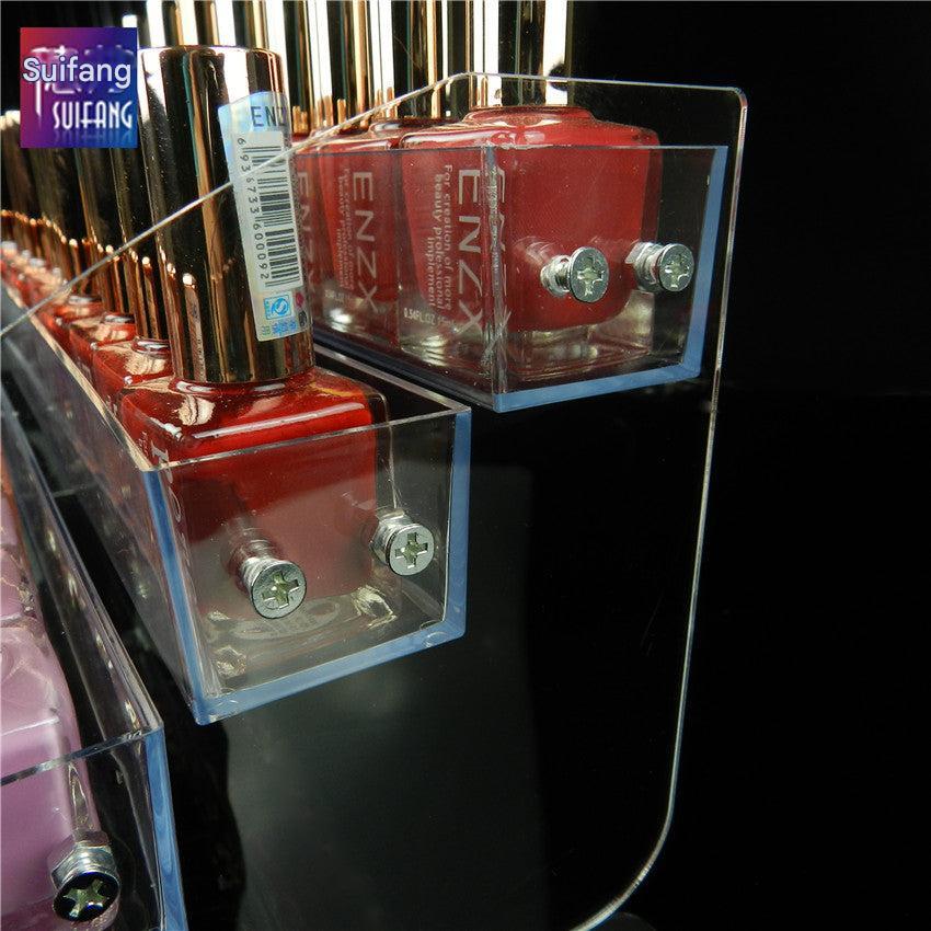 top angle view of multi-tiered lipstick holder