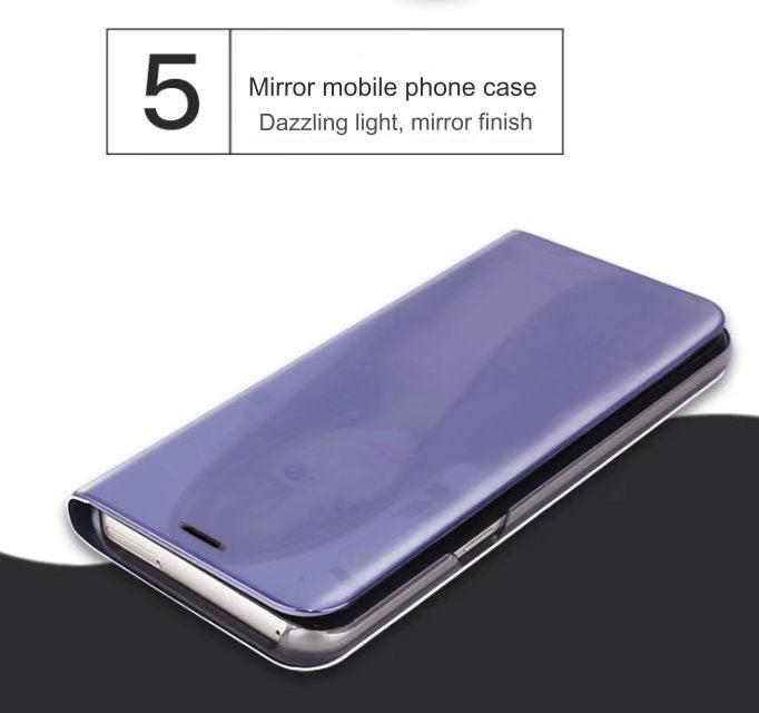 Premium Mirror Flip Phone Case for Samsung Galaxy S24, Note20, and More - Stylish & Functional Protection