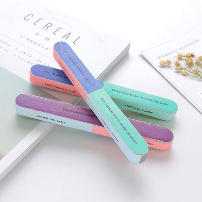 close-up of nail buffer texture and design