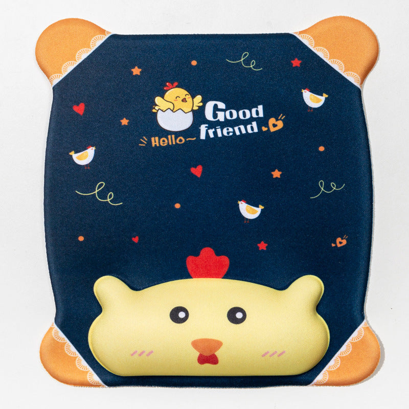 Cute Cartoon Silicone Wrist Support Mouse Pad - Ergonomic Office Desk Accessory