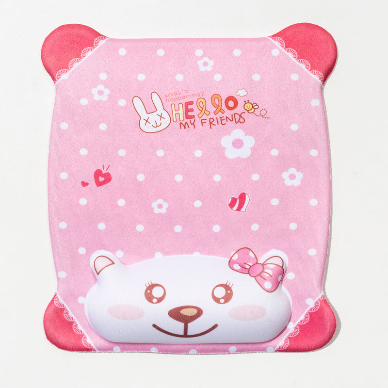 Cute Cartoon Silicone Wrist Support Mouse Pad - Ergonomic Office Desk Accessory