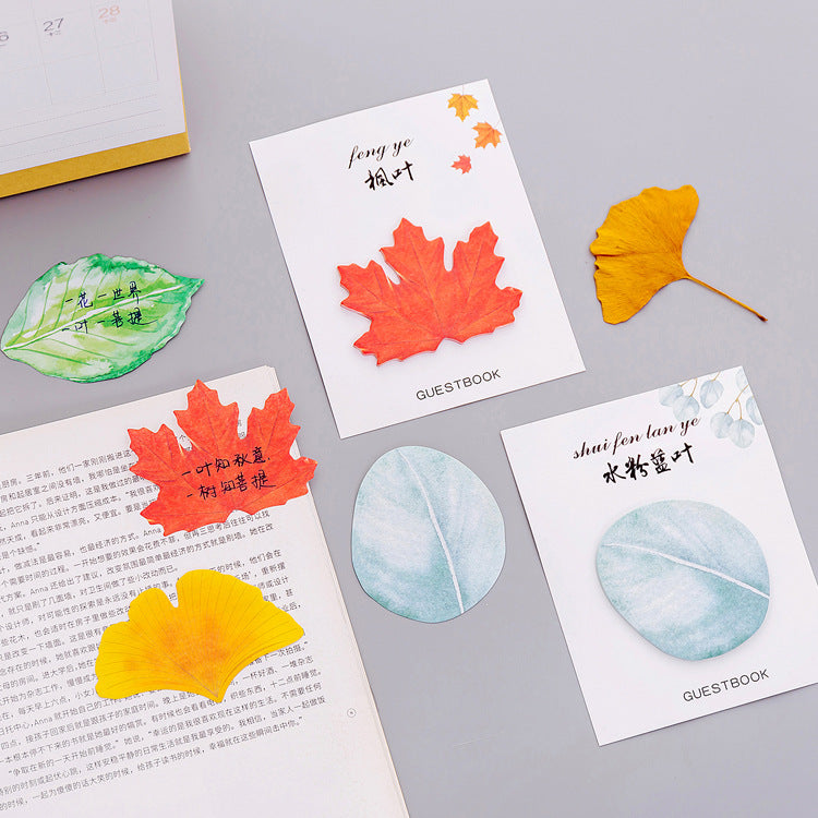 Ginkgo leaf-shaped note pad