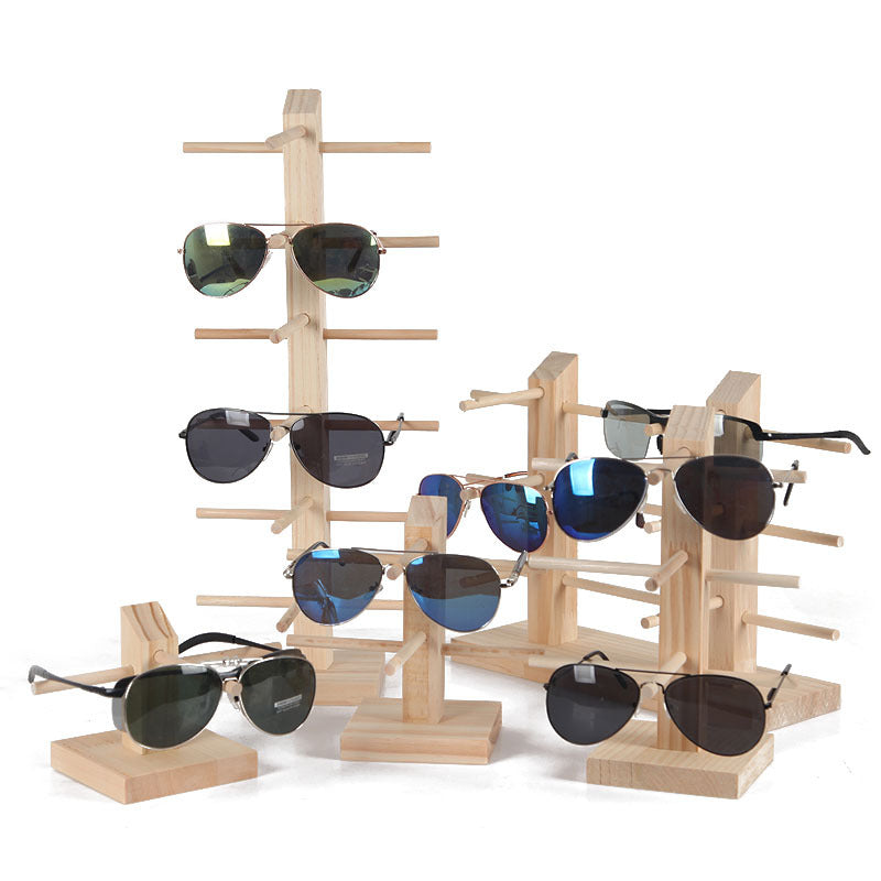 Wooden eyewear display