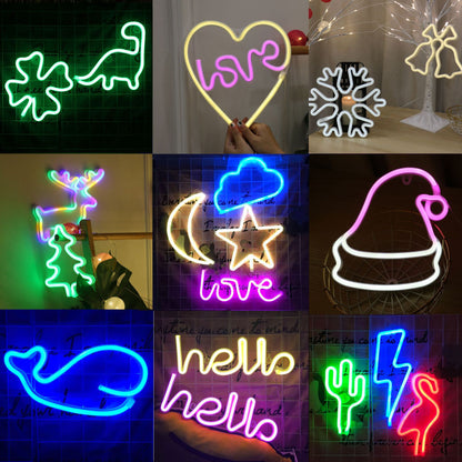 cute cloud shaped neon light