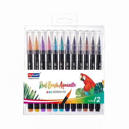 Skyglory Watercolor Brush Pen Set - 36 Vibrant Washable Colors for Art and Craft Projects