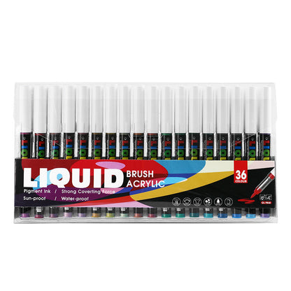 48-Color Liquid Art Markers Set - Premium Acrylic Ink for Artists and Students