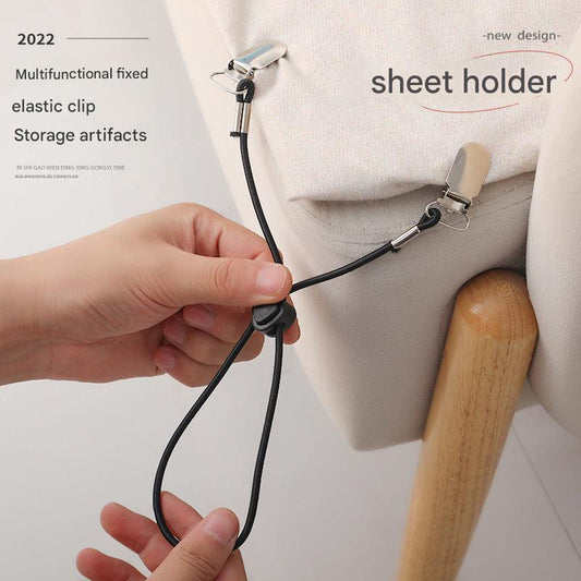 Metal clamp for secure bedding