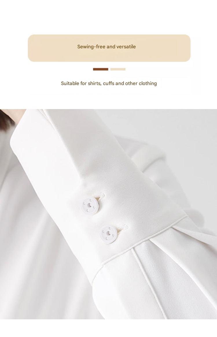 Durable plastic snap buttons for clothing repairs