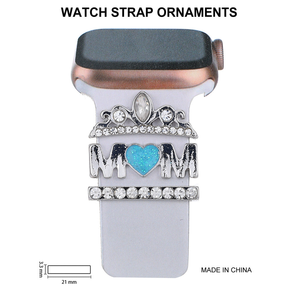 Stylish Rhinestone Silicone Strap for Apple Watch - Durable & Elegant Accessory