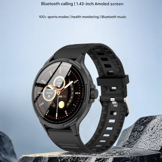 Bluetooth smartwatch displaying music control feature