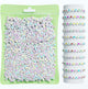 White + Multicolor (940 letter beads + 30 heart beads + 30 smiley face beads) (Pack of 5)