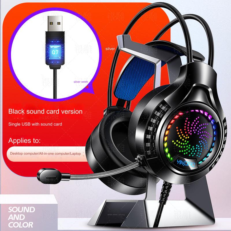 RGB Wired Gaming Headset with 7.1 Surround Sound - Q7 Model