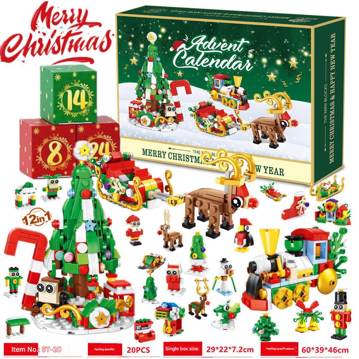 Decorative Christmas tree mini blocks set image