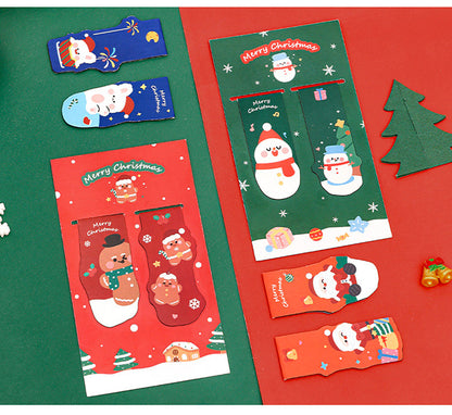 red and white Christmas magnetic bookmarks gift