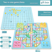 [Set 3] Gift Box Double-Sided Flying Chess + Gomoku