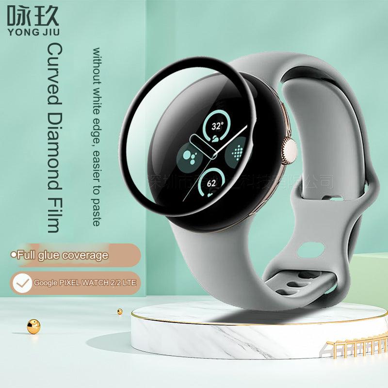 3D Curved Soft TPU Screen Protector for Google Pixel Watch 2 - Anti-Fingerprint, HD Clarity