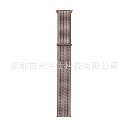 Stylish Nylon Braided Watch Band for Apple Watch - Compatible with Series 1-9 & Ultra - Adjustable Velcro Closure - Multiple Colors Available